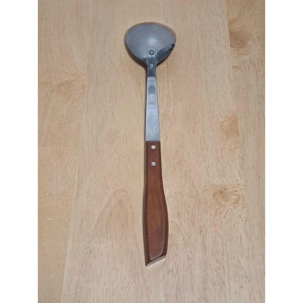 Veri-Sharp Imperial Stainless Spoons Serving Basting Wood Handles 11